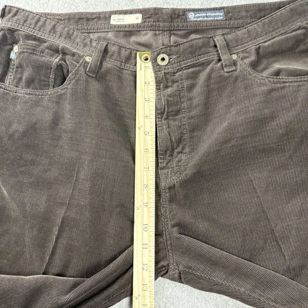 Adriano Goldschmied‎ The Hero Pants Mens 40x29 Brown Corduroy Straight Leg USA